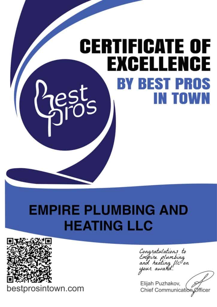 Empire-plumbing-and-heating-llc Certificate of Excellence