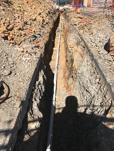 sewer repair excavation